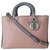 Dior Diorissimo bag Pink Grey Dark red Leather  ref.277418