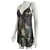 Mini slipper summer dress, camouflage, Christian Dior Khaki Light brown Light green Viscose  ref.277444