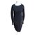 Chanel Kleid Schwarz Wolle  ref.277472