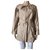 ROCCOBAROCCO Coats, Outerwear Brown Golden Polyester  ref.277551