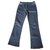 Chanel calça, leggings Cinza Metálico Algodão  ref.277979