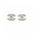 Chanel SILVER CC STUD M BORDERED Silber Metall  ref.278321