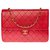 Splendide Sac Chanel Classique 25cm en cuir matelassé rouge, garniture en métal doré  ref.278539