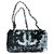Limited edition Chanel black and silver sequin flap bag Silvery  ref.278815