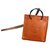 Charm para bolso Hermès Naranja Cuero  ref.278818