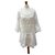 Autre Marque Antica Sartoria Positano white dress Eggshell Cotton  ref.278882