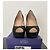 Stuart Weitzman Logo Lille Kiesel Leder Peeptoes Schwarz - Ansicht 2