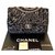 Timeless CHANEL Black Tweed and Strass Crystal Paris-Shanghai Pudong Jumbo Flap Bag Limited Edition  ref.279206
