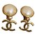 Chanel Aretes Dorado Metal  ref.279407