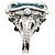 Anello Edouard Nahum "Sterina" in oro bianco, diamanti e topazio - vista 4