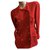 Chanel Chaquetas Roja Tweed  ref.281182