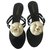 Chanel Thong Jelly Camellia Sandals Black Cream Plastic  ref.281183