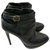 Burberry Prorsum Burberry buckled ankle boots Black Leather  ref.281216