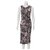 Diane Von Furstenberg Vestido vintage Renel Silk Negro Beige Seda  ref.281226