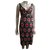 Diane Von Furstenberg DvF Fran silk dress in Tarot print Black Pink White  ref.281242