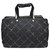 Chanel Black Old Travel Line Nylon Travel Bag White Cloth  ref.281515