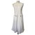 Three-hole dress, Hermès herringbone linen American armholes Eggshell  ref.283589