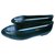 CHANEL Bailarinas de couro preto liso em caixa de couro de novilho T40,5 ISTO  ref.283663