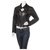 Ventcouvert Kurze, eng anliegende schwarze Jacke mit Reißverschluss Leder Polyester  ref.284188