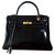 Hermès Kelly bag 32 Hermes Black Leather  ref.284190