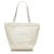 Chanel White CC Leather Tote Bag Pony-style calfskin  ref.284491
