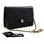CHANEL Chain Shoulder Bag Clutch Black Quilted Flap Lambskin Leather  ref.284735