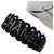 Chanel Accessoires pour cheveux Synthétique Toile Tissu Noir Argenté  ref.285005