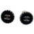Chanel Spring 1996 earrings Black Silvery Metal  ref.285472