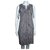 Calvin Klein Robe droite CK à volants sur le devant Polyester Viscose Elasthane Gris  ref.285521