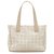 Chanel Brown New Travel Line Canvas Tote Bag Beige Leather Cloth Pony-style calfskin Cloth  ref.285679