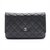 Wallet On Chain Portafoglio Chanel su catena Nero Pelle  ref.285946