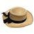 Chanel Hats Black Beige Straw  ref.286027