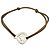 O.J. Perrin Bracciale O.J.Perrin, "Heart Legends", oro bianco su cordino.