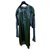 Reed Krakoff Vestido leve com mangas compridas Preto Verde escuro Viscose  ref.286133