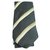 Louis Vuitton Schwarze Krawatte mit horizontalen taupefarbenen Streifen TELM7 Seide  ref.286202