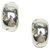 Brincos de encaixe com logotipo de prata da Chanel Metal  ref.287242