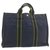 Hermès HERMES Fourre Tout MM Hand Bag cotton Navy Auth cr760 Navy blue  ref.287642