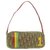 CHRISTIAN DIOR Rasta Color Trotter Canvas Hand Pouch Beige PVC Auth th1121 Cloth  ref.287805