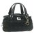 CHRISTIAN DIOR Lady Dior Canage Hand Bag Black Nylon Auth rd1898 Cloth  ref.287928