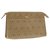 CHRISTIAN DIOR Honeycomb Clutch Bag PVC Leather Beige Auth 19697 Cloth  ref.288267