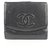 Chanel Portefeuille carré noir Caviar CC Logo Coin Purse  ref.288522