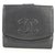 Portafoglio compatto Chanel Black Caviar Cc Logo Square Nero  ref.288523