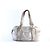 Cole Haan Pelle metallizzata invecchiata 2modo Boston Duffle Argento