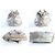 Cole Haan Pelle metallizzata invecchiata 2modo Boston Duffle Argento - vista 8
