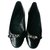 Kelly Hermès HERMES Sapatilhas de couro preto Liberty T40 ISTO  ref.288715