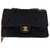 Timeless Chanel bag Black Linen  ref.289070