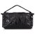 Bolsa de ombro em couro de cordeiro Chanel Black Choco Bar Preto  ref.289154