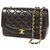 Chanel Matelassé24.5 Diana Damen Umhängetasche Blackx Gold Hardware Leder  ref.289229