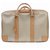 Sac de voyage / week-end en toile enduite marron Céline Luggage Micro Gg Monogram Logo Valise Cuir Métal  ref.290209