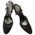 Chanel sandali Preto Lona  ref.290386